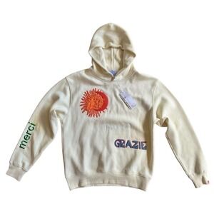 JUNGLES JUNGLES NWT Grazie Hoodie Embroidered Graphic Sweatshirt Birch Medium M